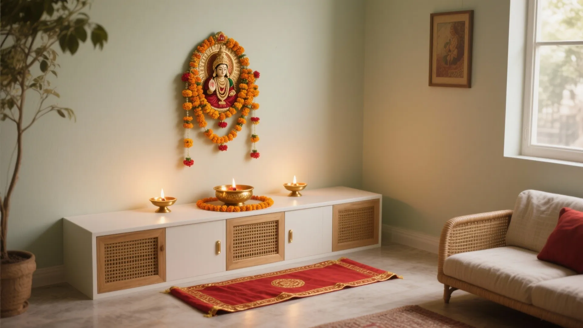 5 Vaibhava Lakshmi Pooja Decoration Ideas for Home: An interior designer’s small-space guide to styling a graceful Vaibhava Lakshmi Pooja with warmth, safety, and soul