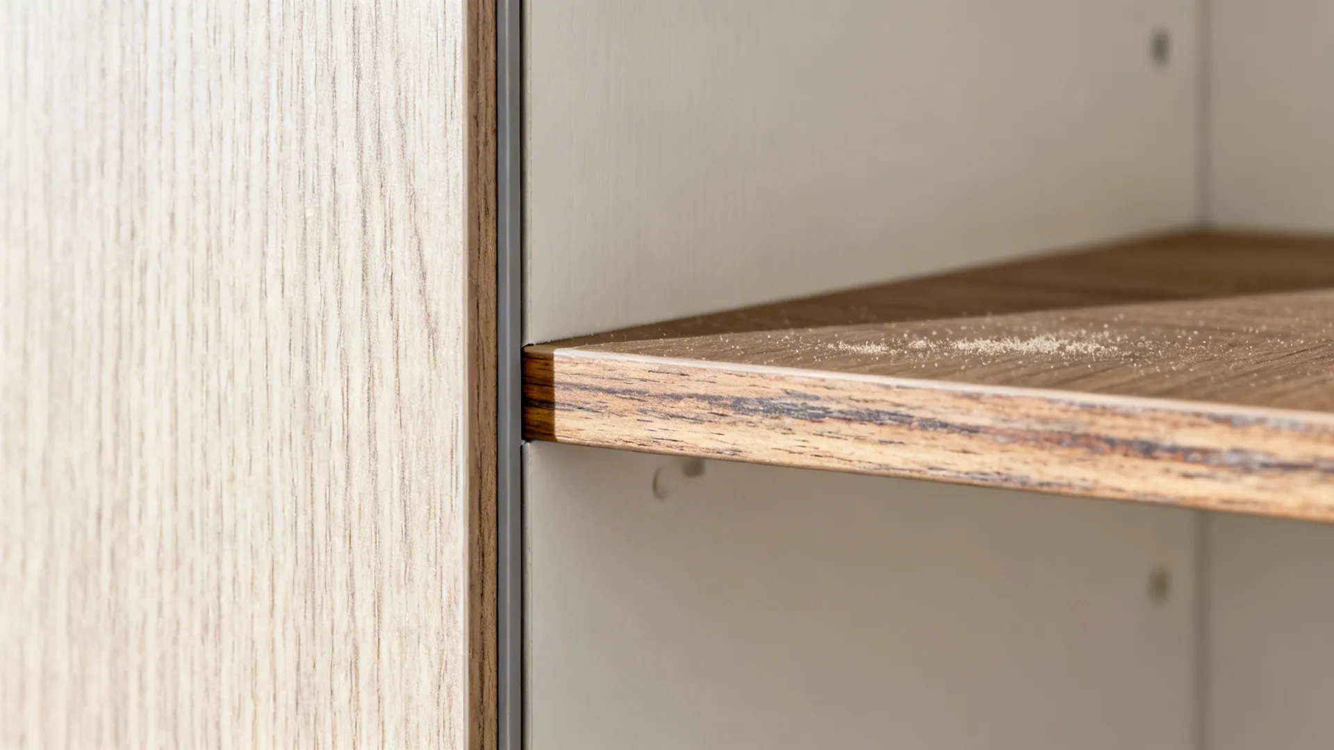 Warm wood accents with durable laminates