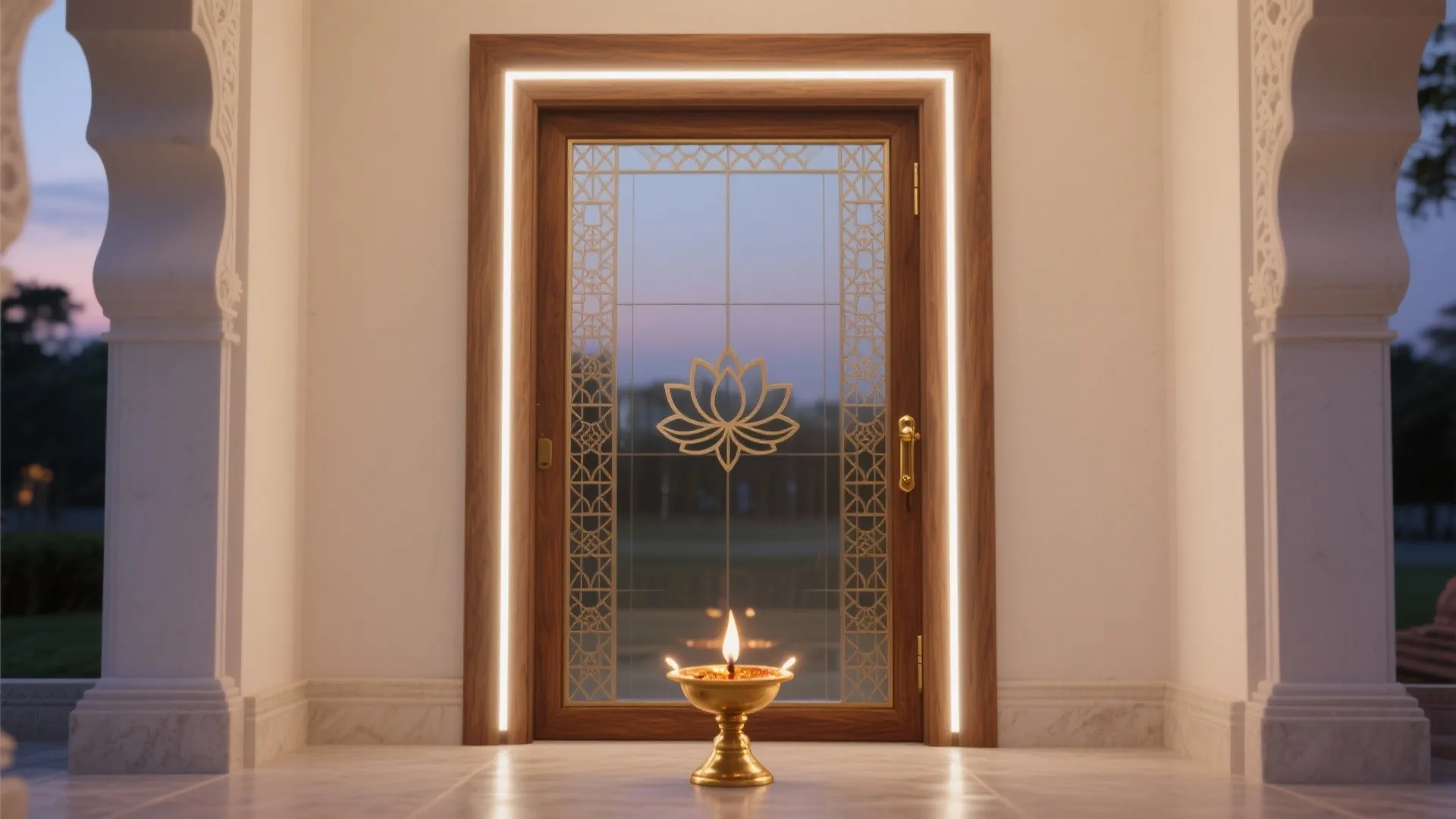 Idea 2: Laminated Glass with Jaali Motifs