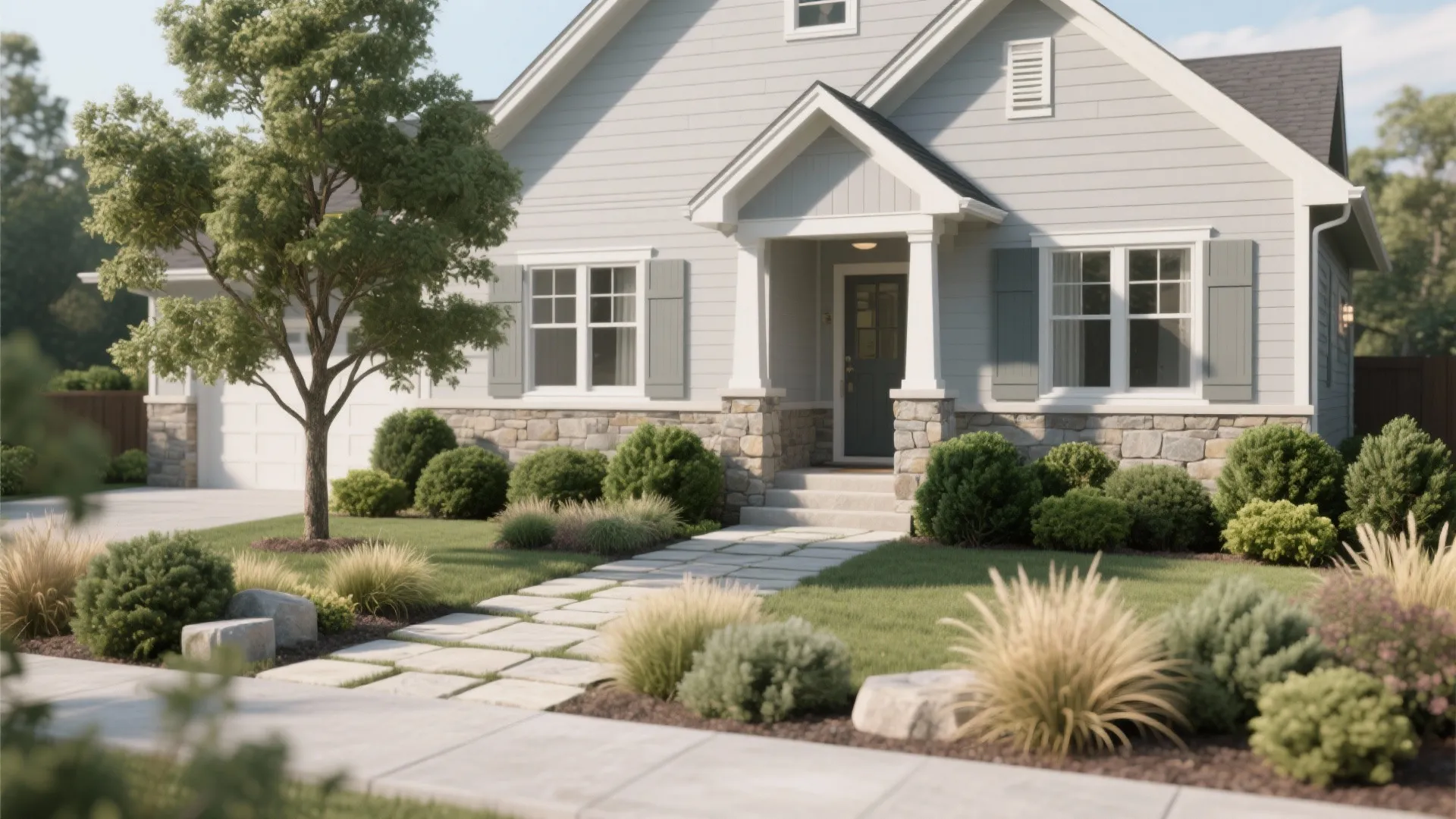 4. Use Landscaping and Hardscape to Elevate Tone