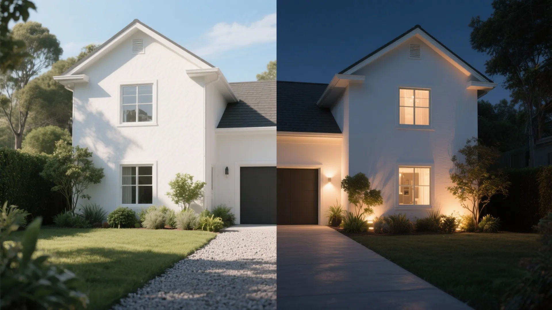 Landscape and Lighting to Complement White