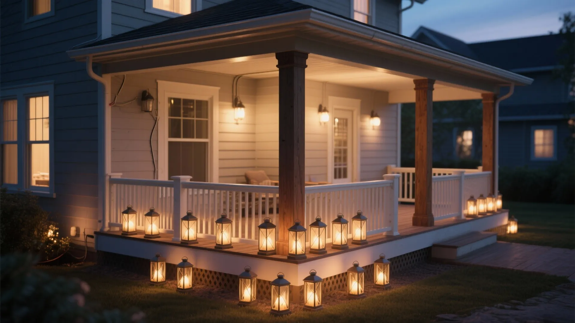 5. Lantern Cluster for Porch Corners