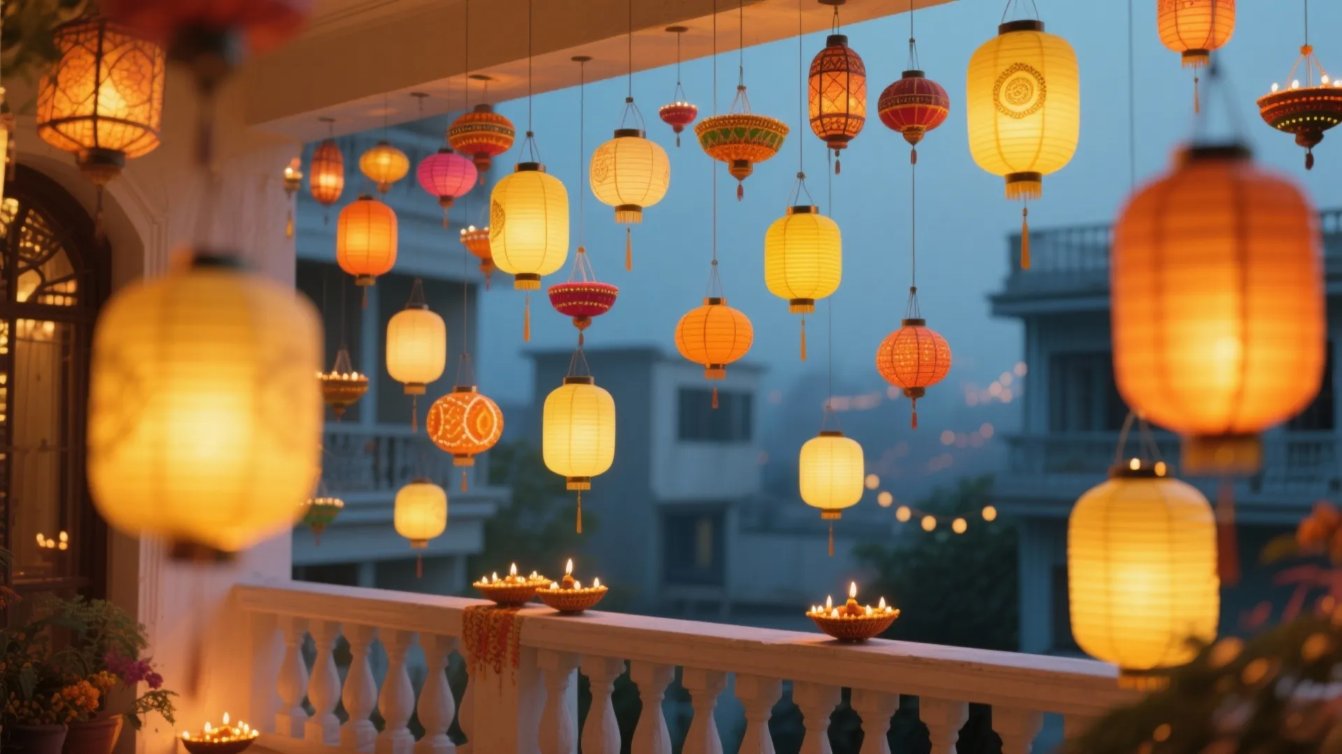 Lantern Clusters at Different Heights