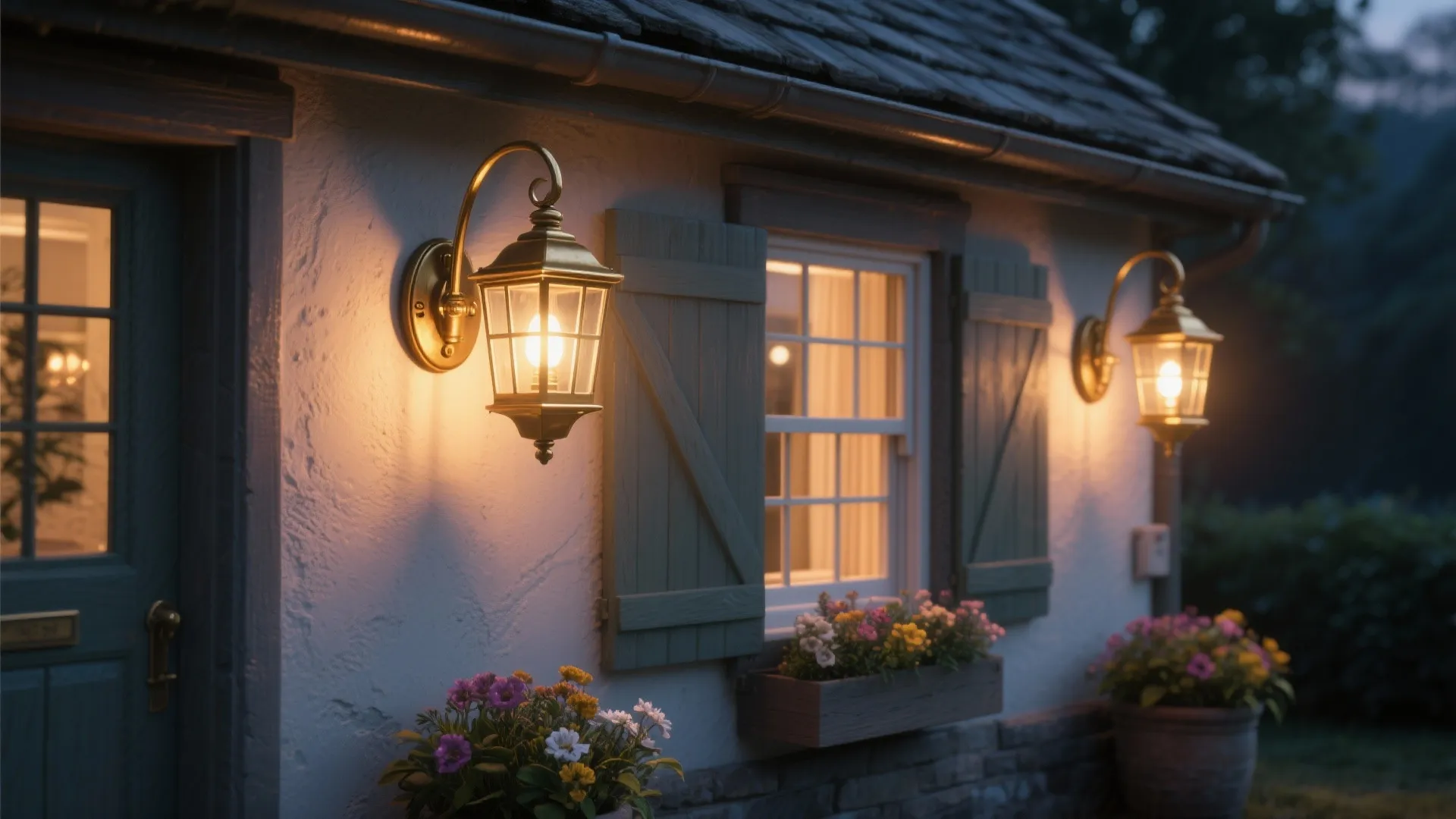 4. Lantern-Style Sconces for Cottage Charm