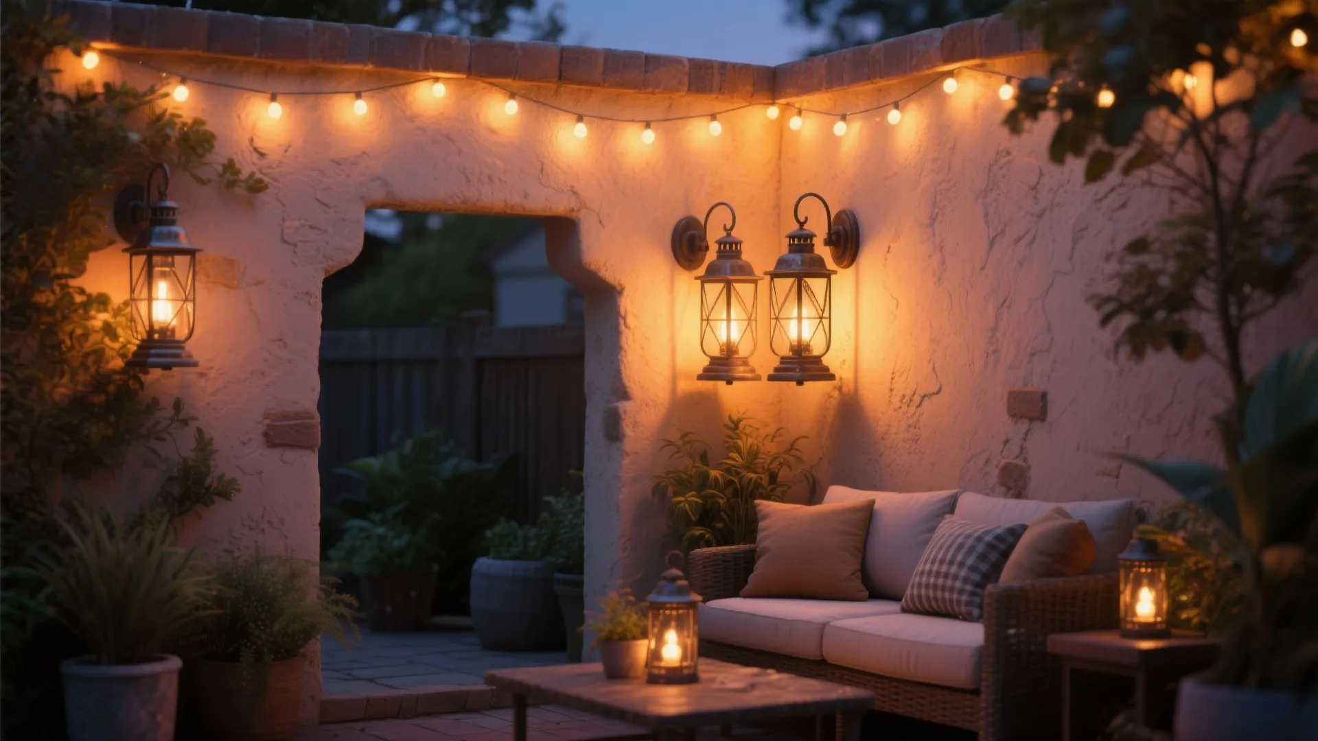 4: Lantern-Style Lights for Cozy Ambience