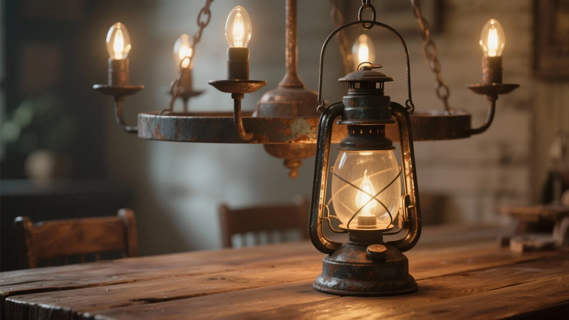 1. Oversized Iron Lantern Chandelier