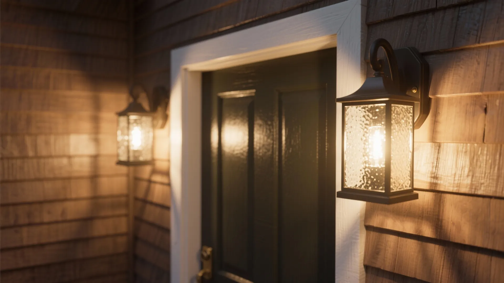 3. Lantern-Style Glass Shades