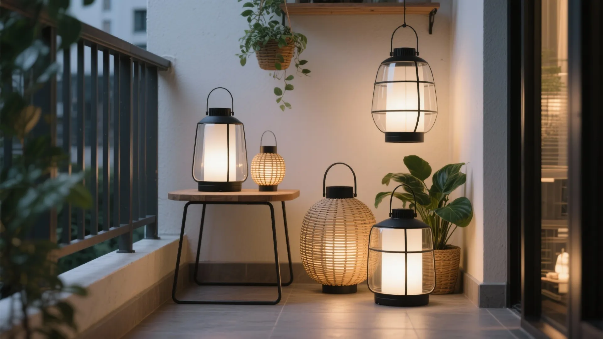 Layered lanterns for flexible mood (dimmable is key)