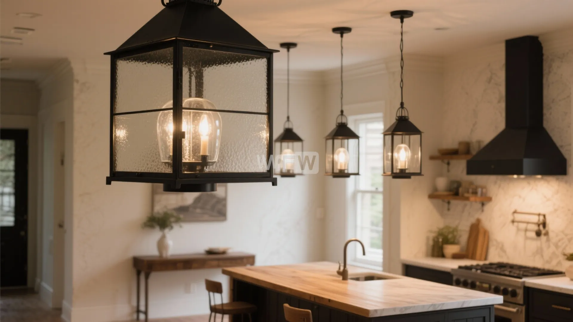 3. Lantern pendants to create layers