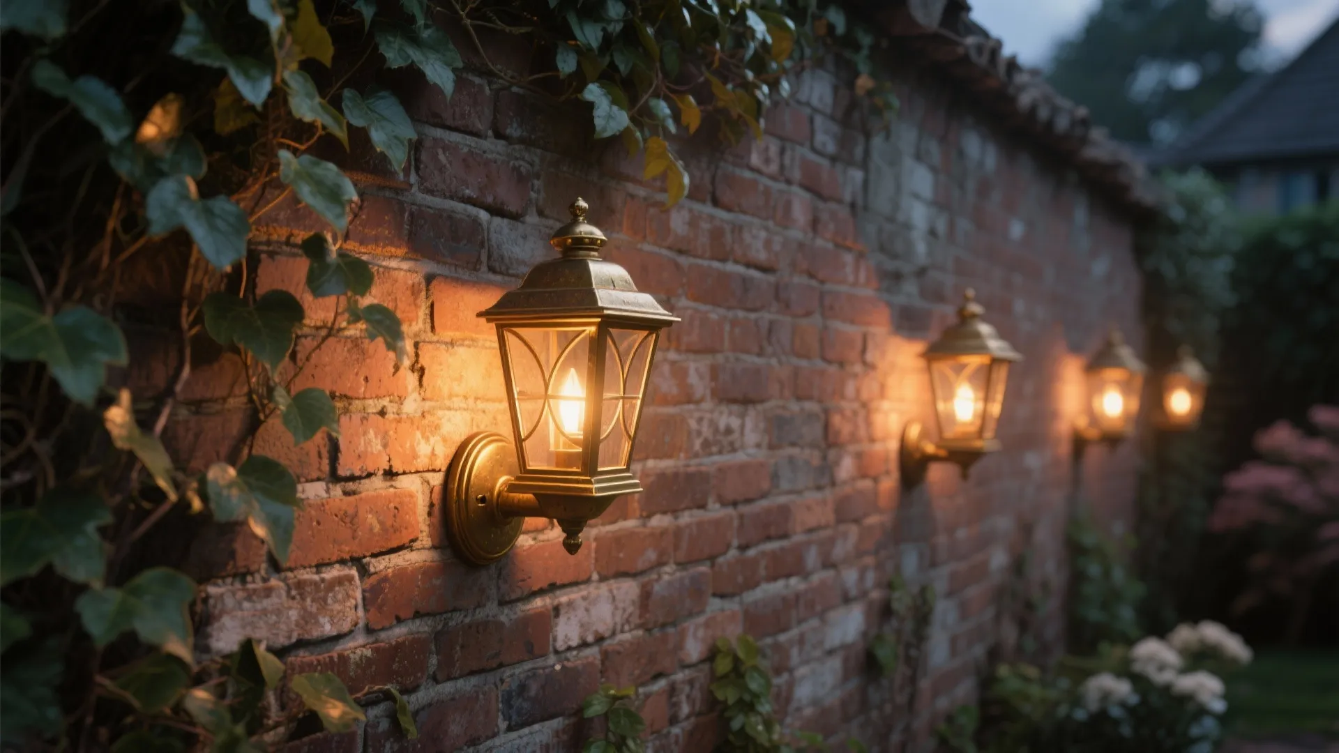 4. Lantern-style low voltage sconces for classic charm