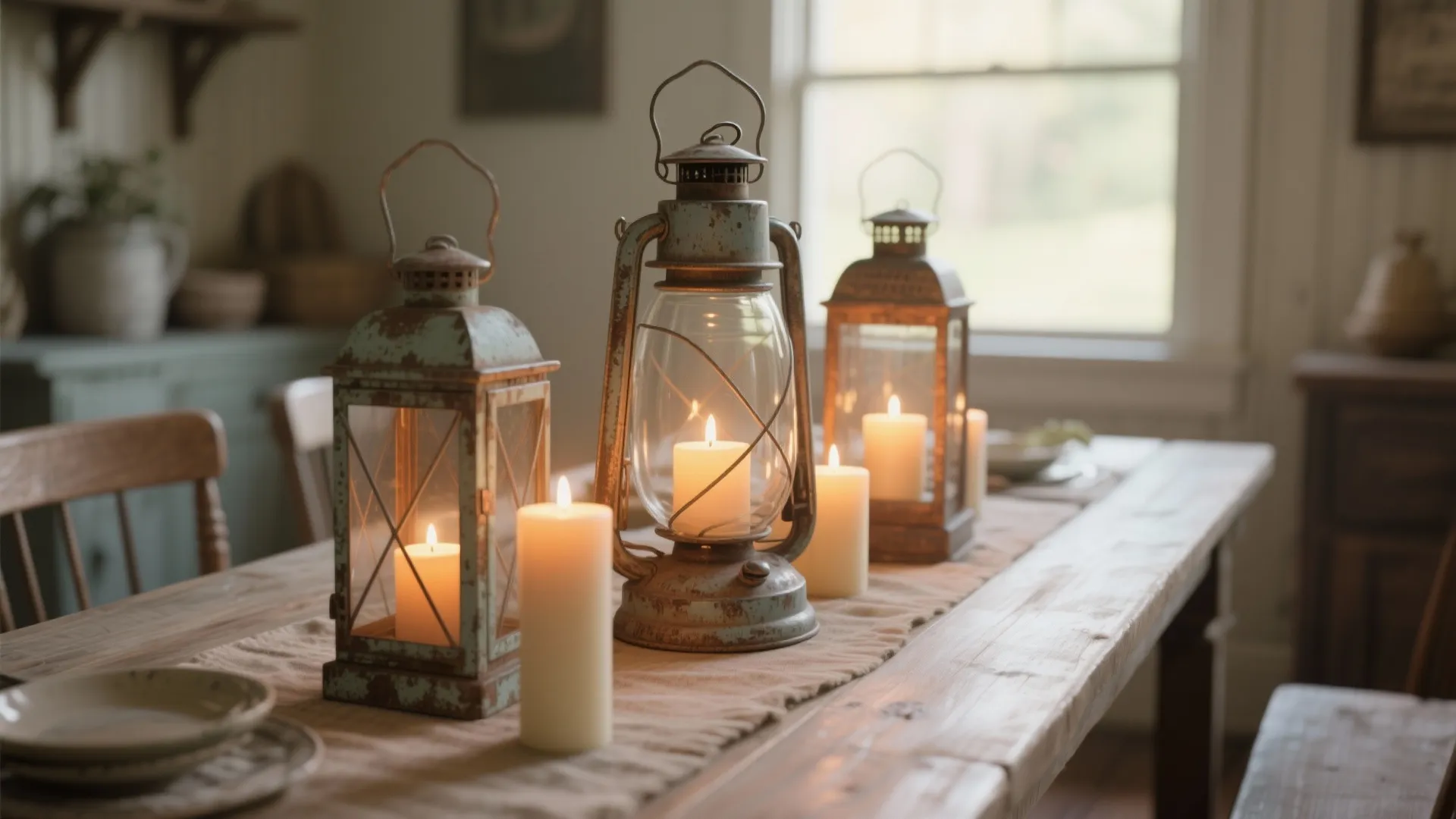 3. Lantern Trio with Mixed Candles