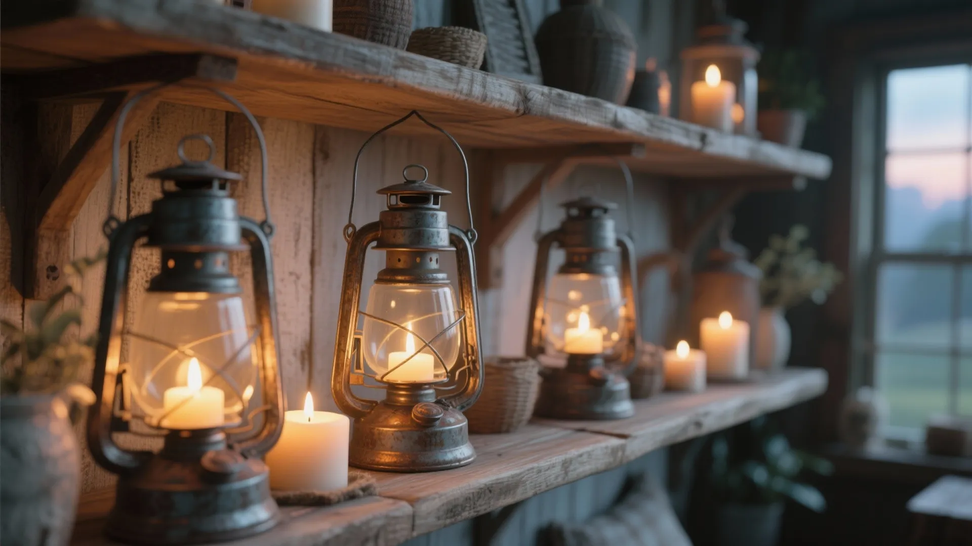 8. Lanterns with LED Candles