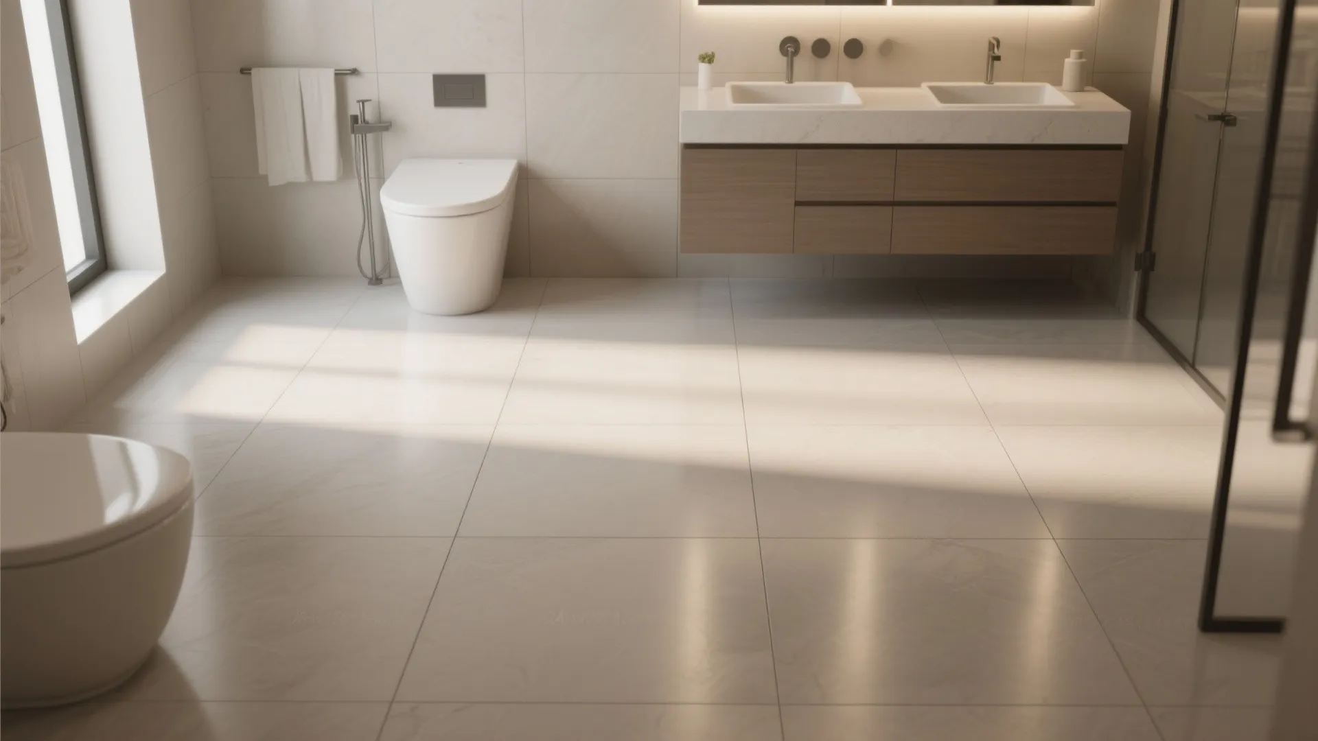 1. Large-format 24" x 24" for a clean, modern look