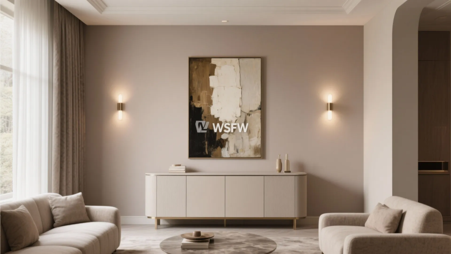 Artful Walls: Large-Scale Art and Quiet Color Palettes