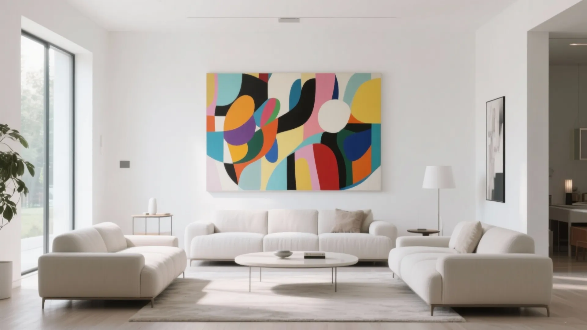 2. Large Artwork as a Focal Point