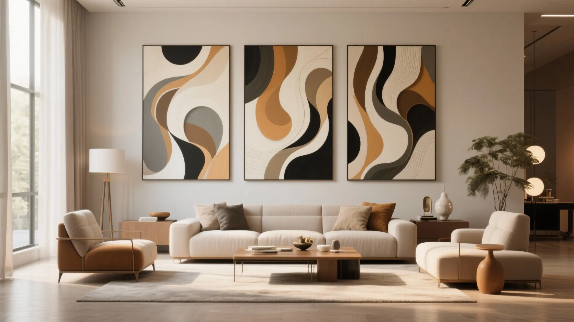 5. Large-scale Artwork Wall