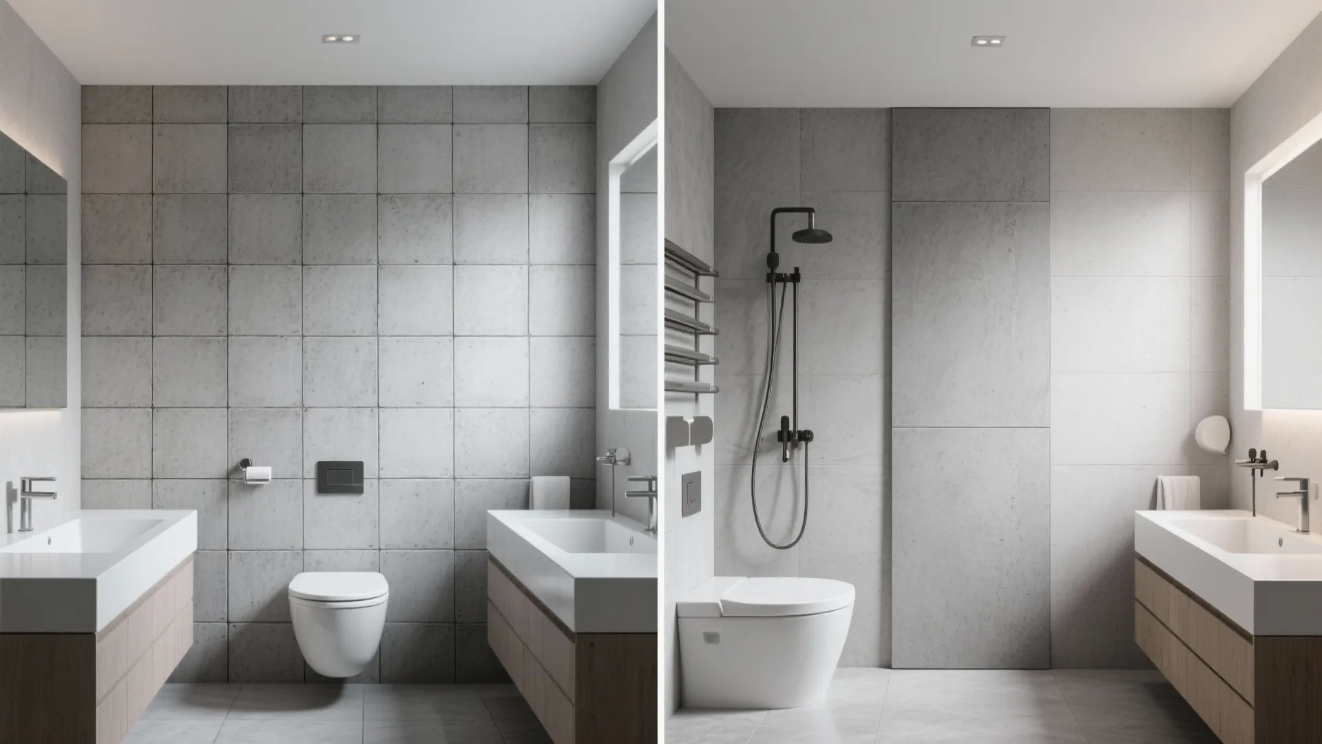 Large-Format Concrete-Look Porcelain to Visually Expand