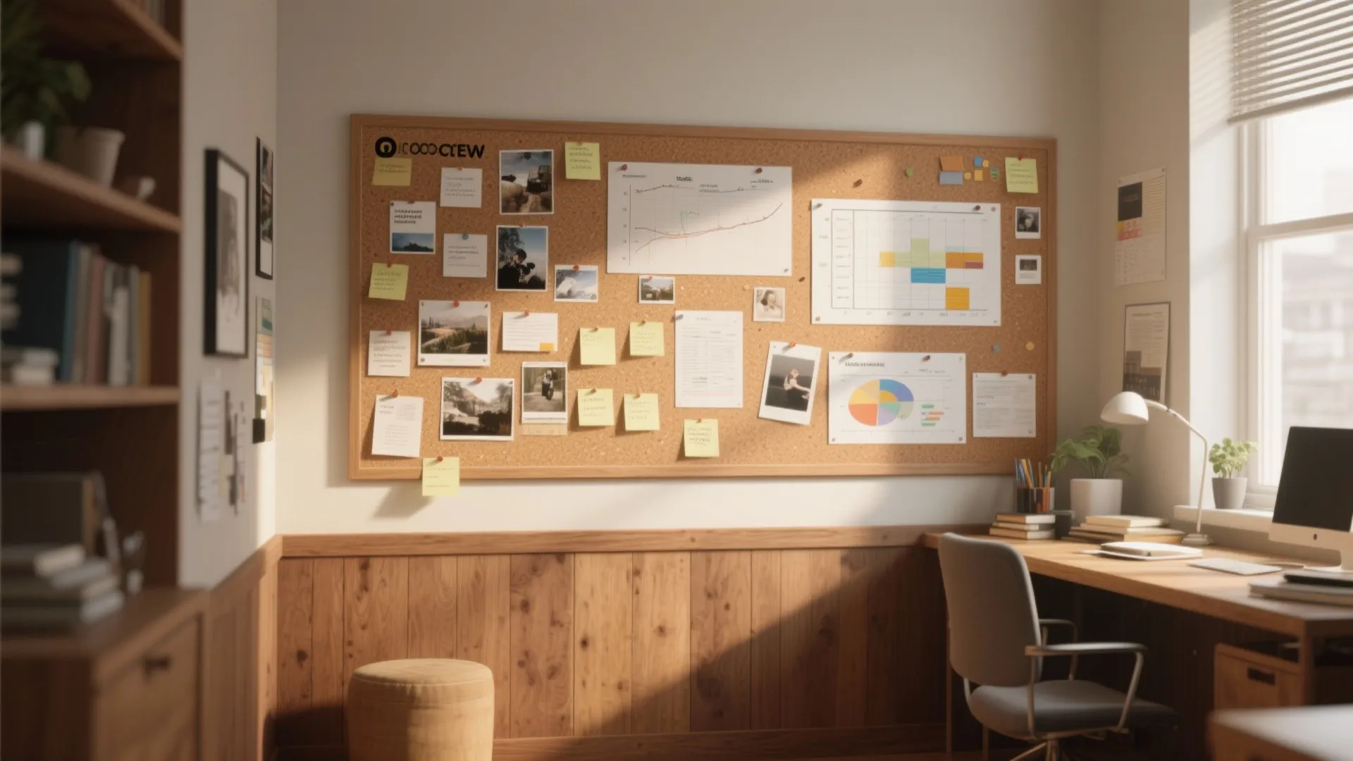 4. Large-Scale Corkboard or Pinboard