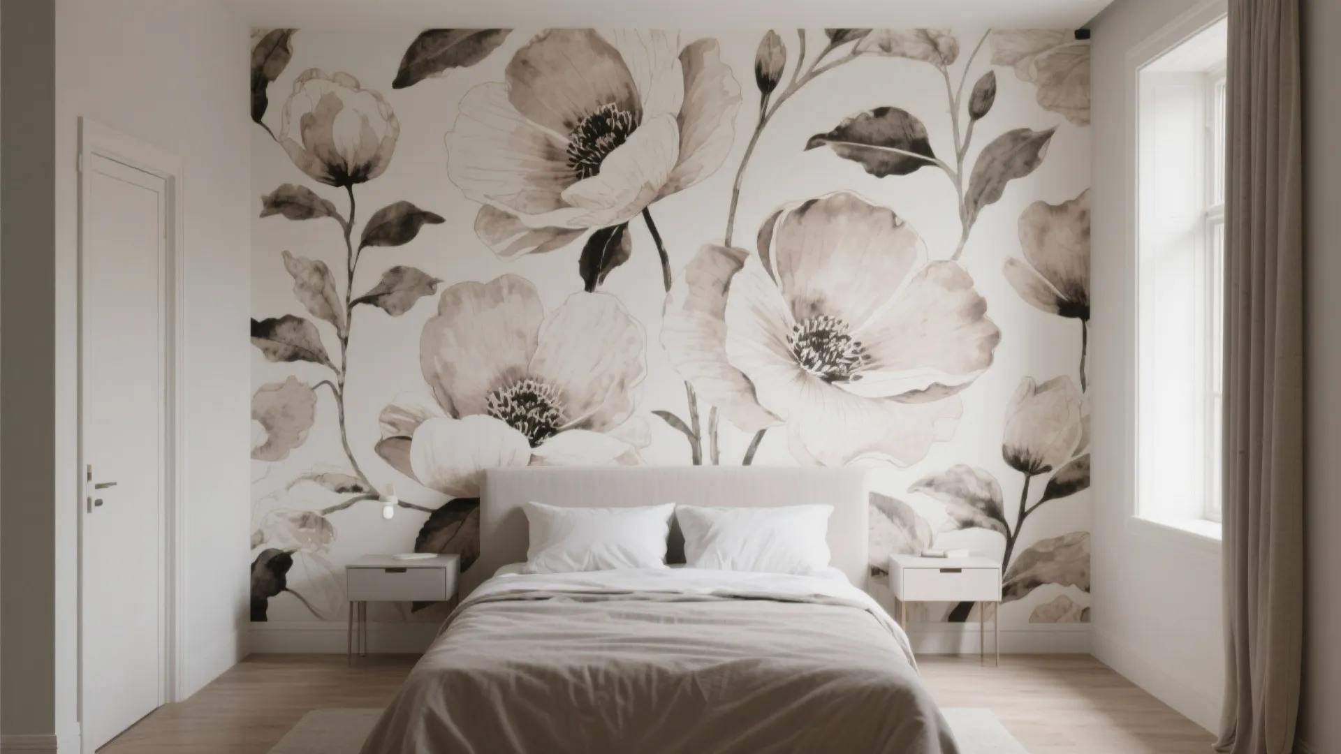 Large-Scale Florals to Visually Expand Width