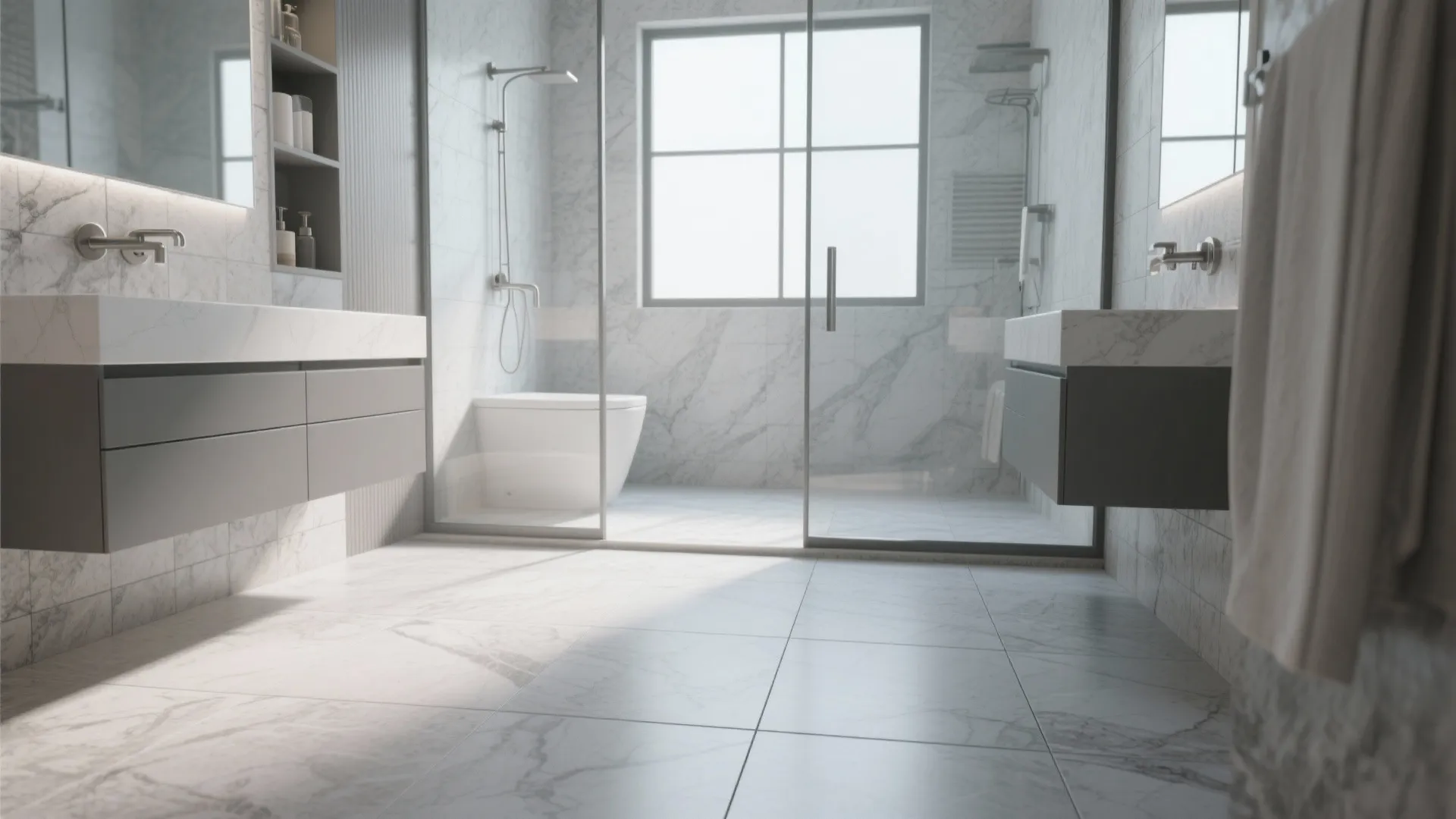 Large-Format Tiles to Minimize Grout Lines