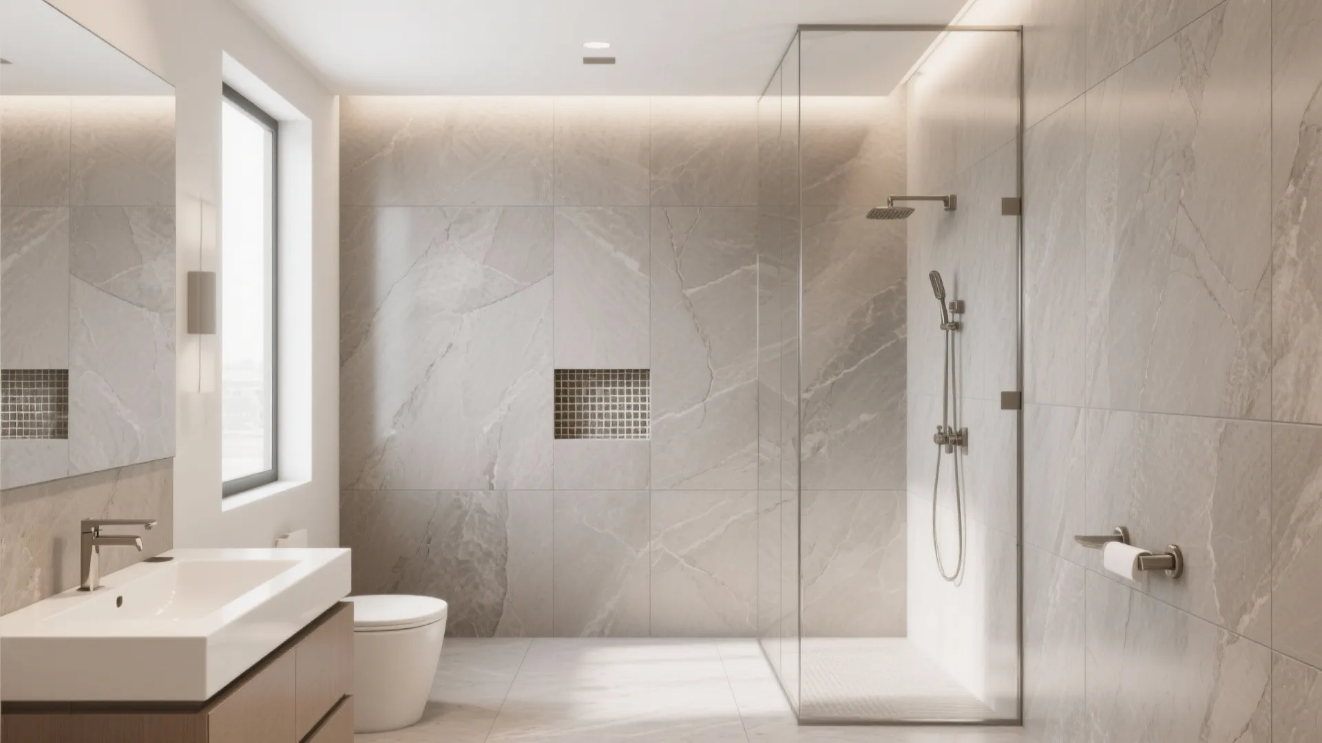 Large-Format Porcelain for Fewer Grout Lines