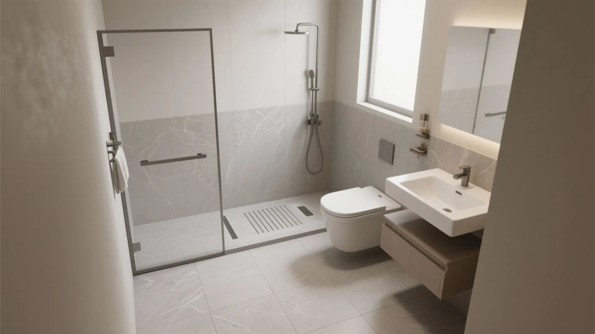 Large-format porcelain for fewer grout lines