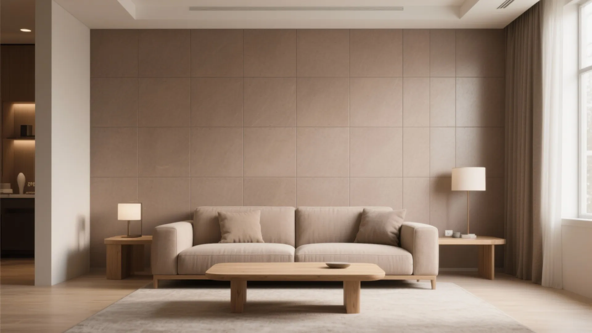 Large-format tiles for a seamless look