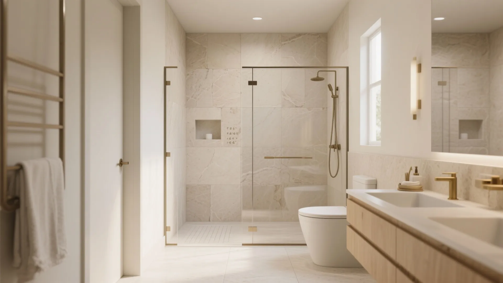 Large-Format Stone Tiles, Less Grout, More Calm
