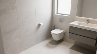 Modern Minimalist Bathroom Design with Marble Tiles