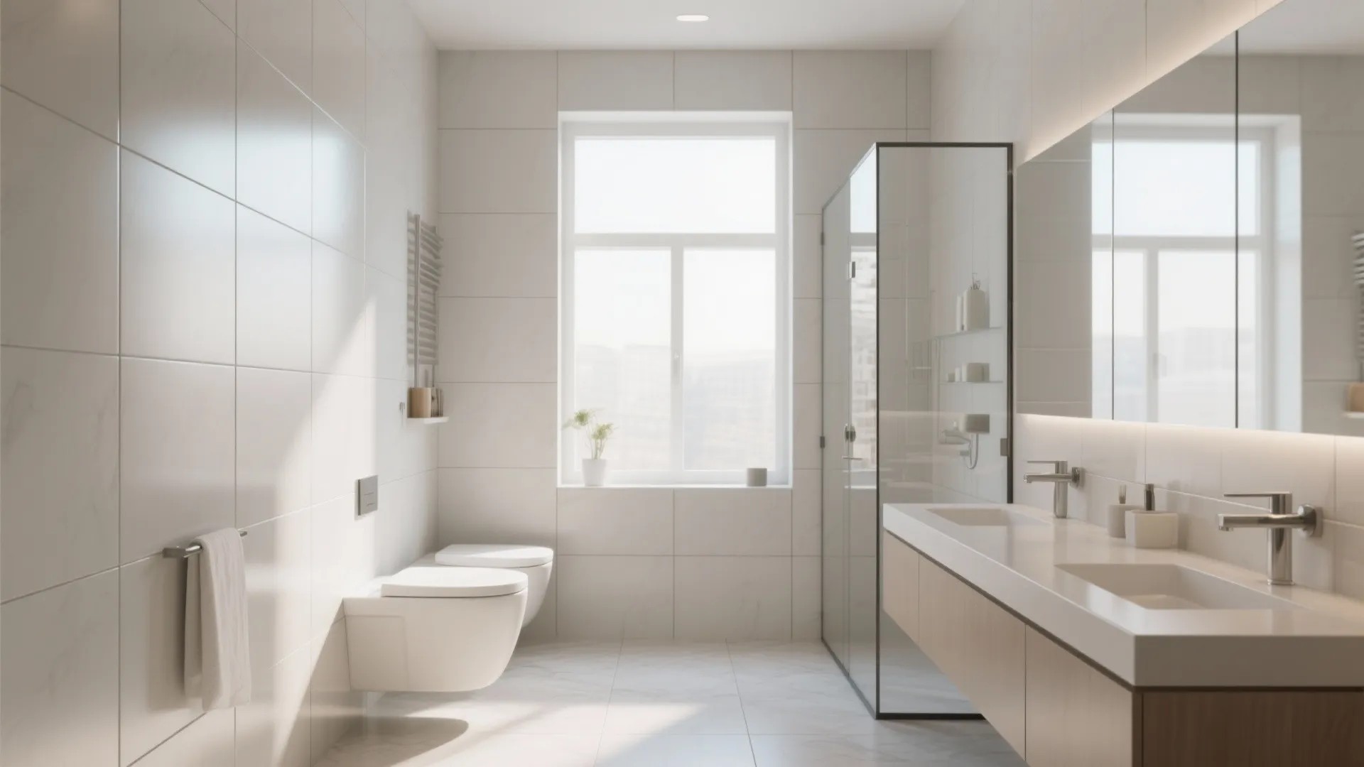 2. Large Format Tiles for Minimal Grout Lines