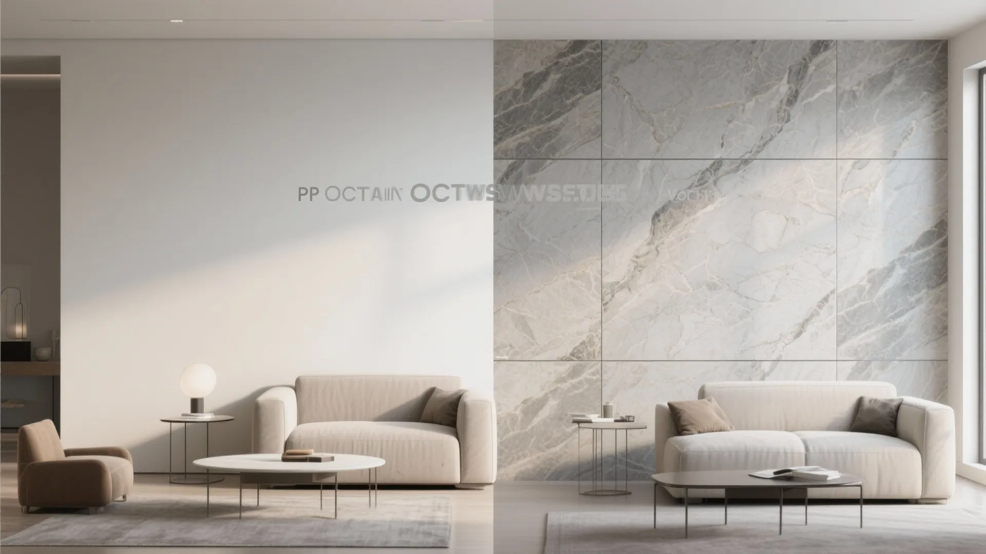 Large-format tiles to minimize grout lines