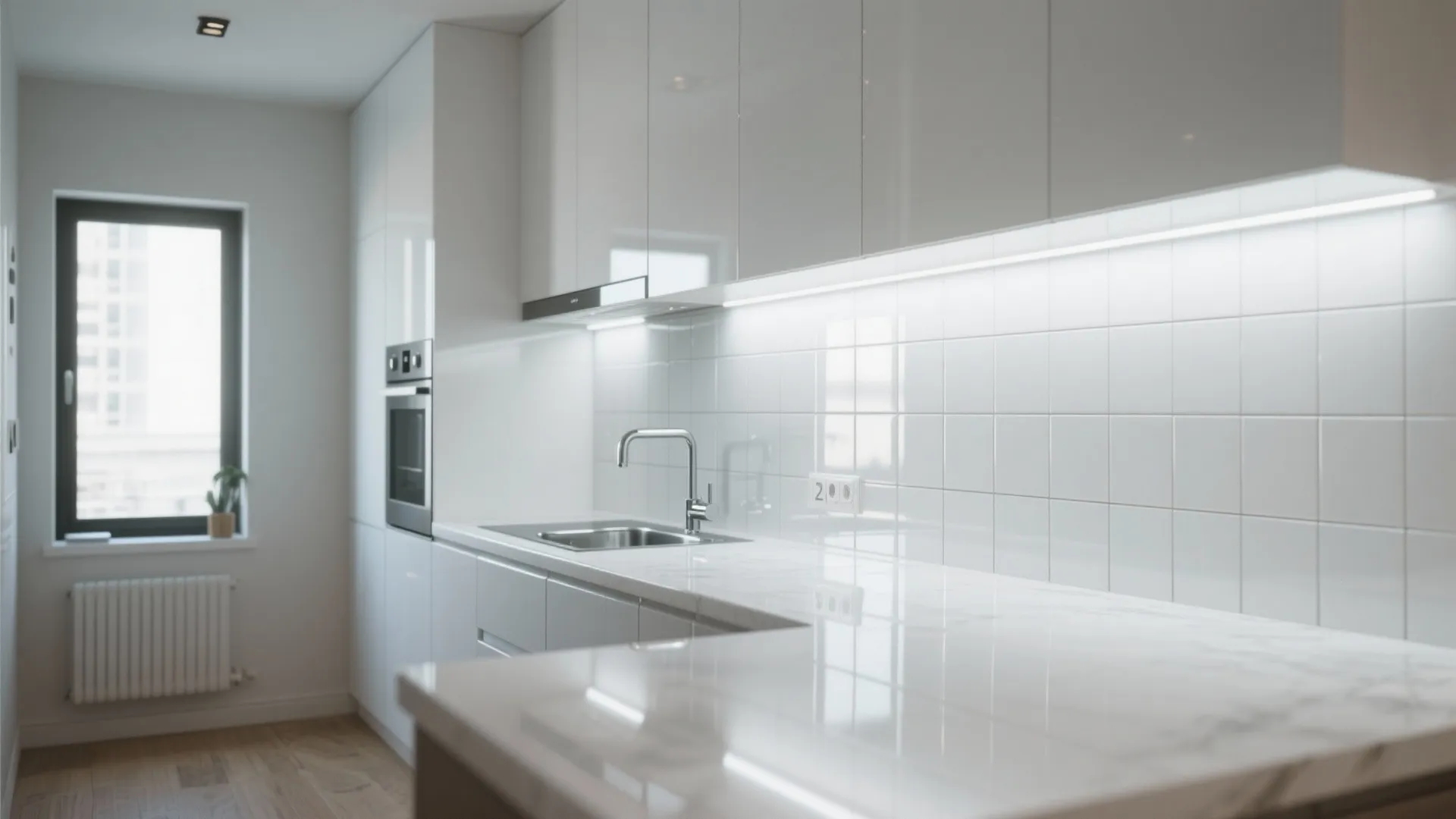 2. Glossy Large-Format Tiles