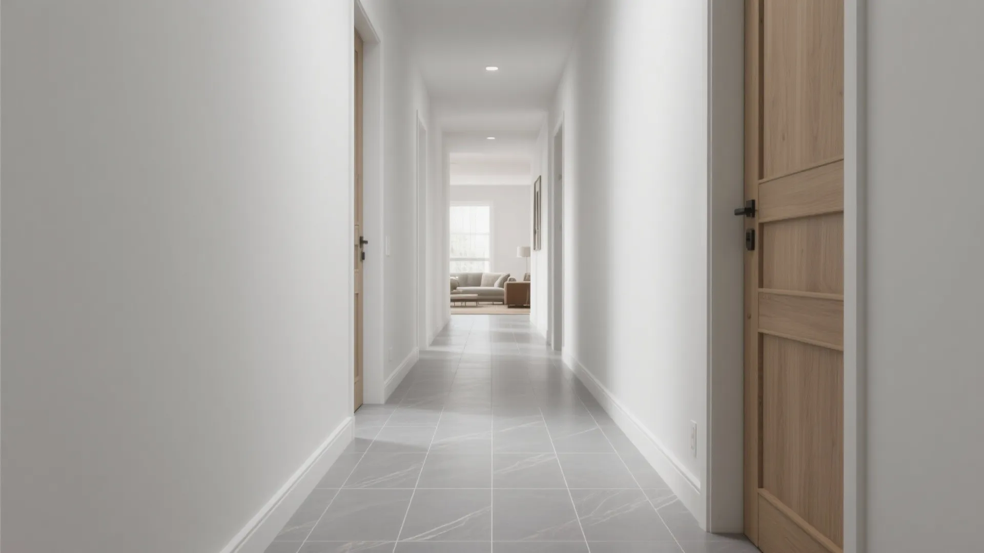 Large-Format Porcelain to Stretch Small Halls
