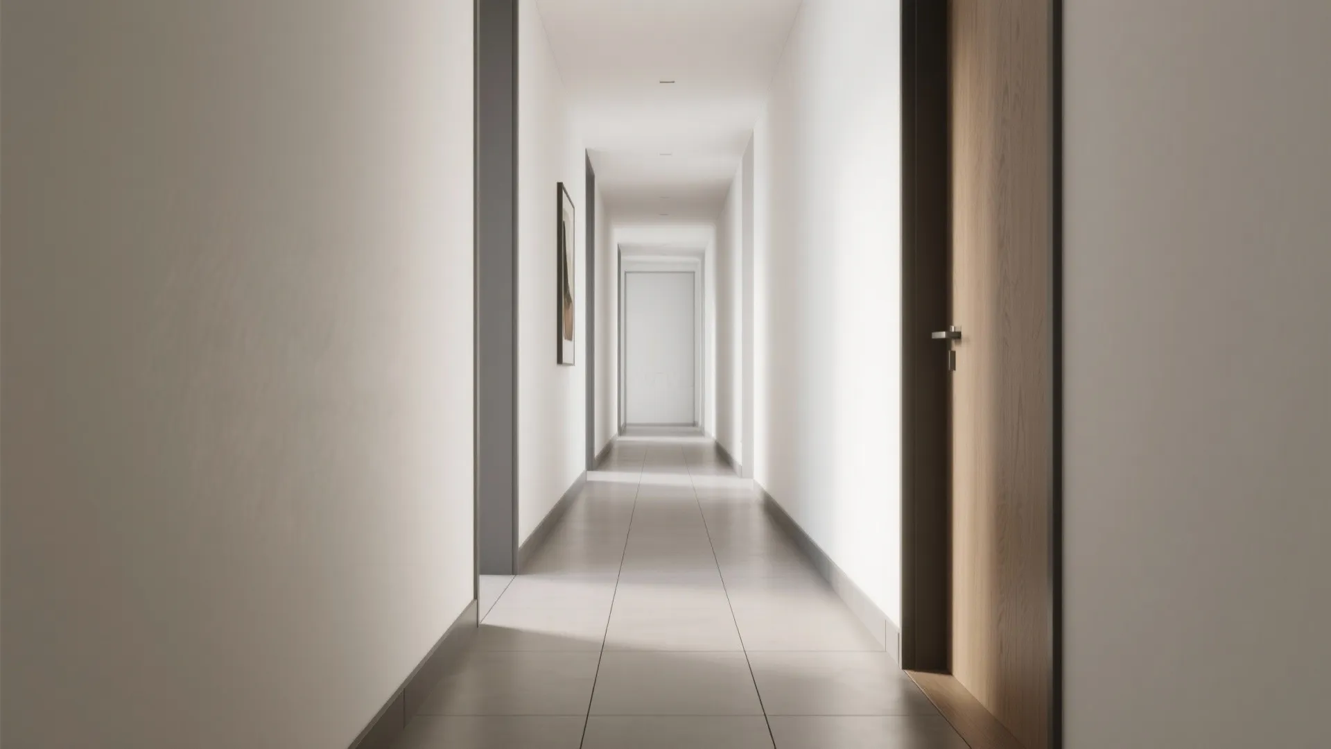 Large-Format Porcelain for a Longer-Looking Hall
