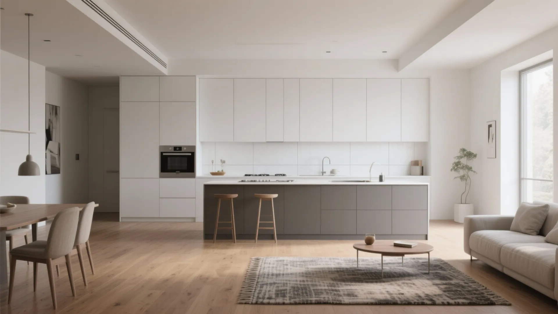 2. Matte Large-Format Tiles for Seamless Flow