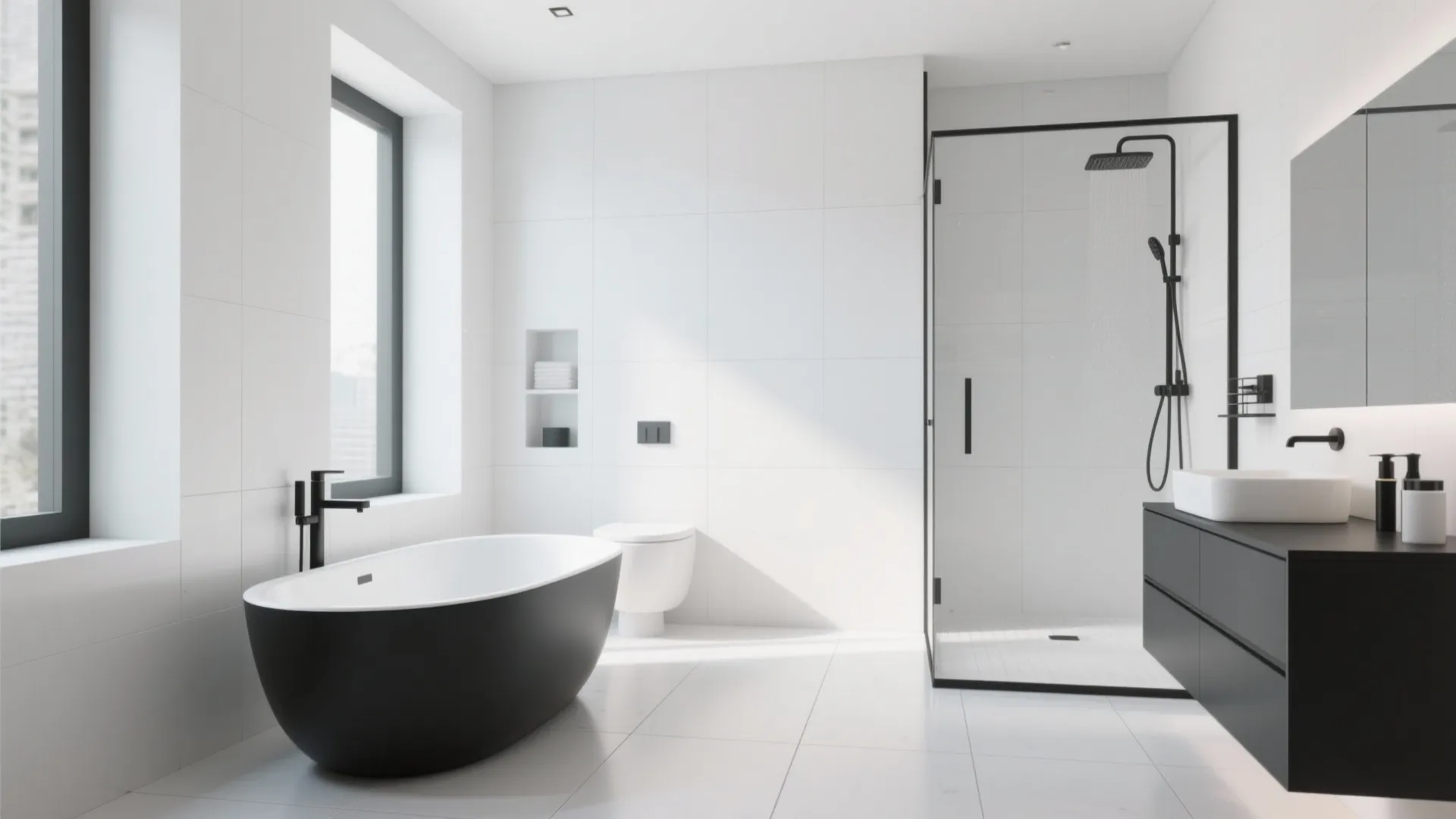 5. Large Format Tiles with Minimal Grout Lines