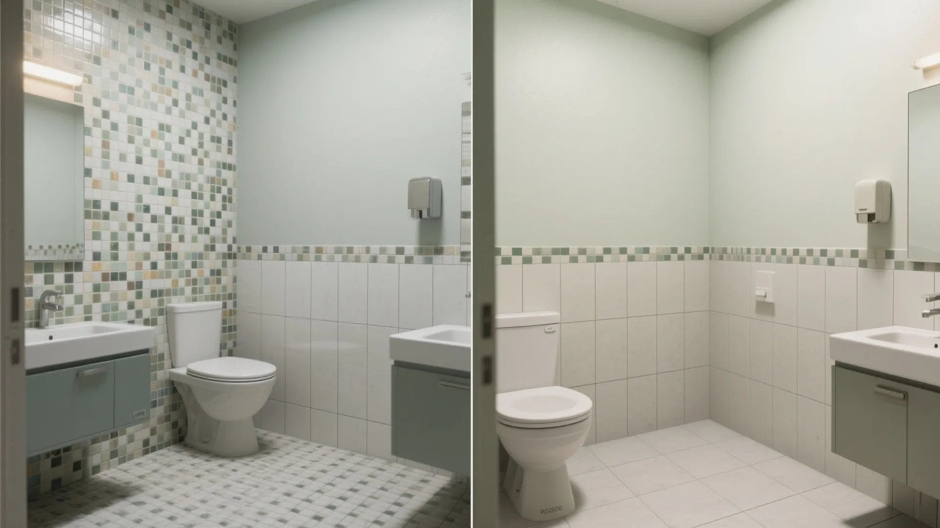 Moisture-smart paint with large-format porcelain