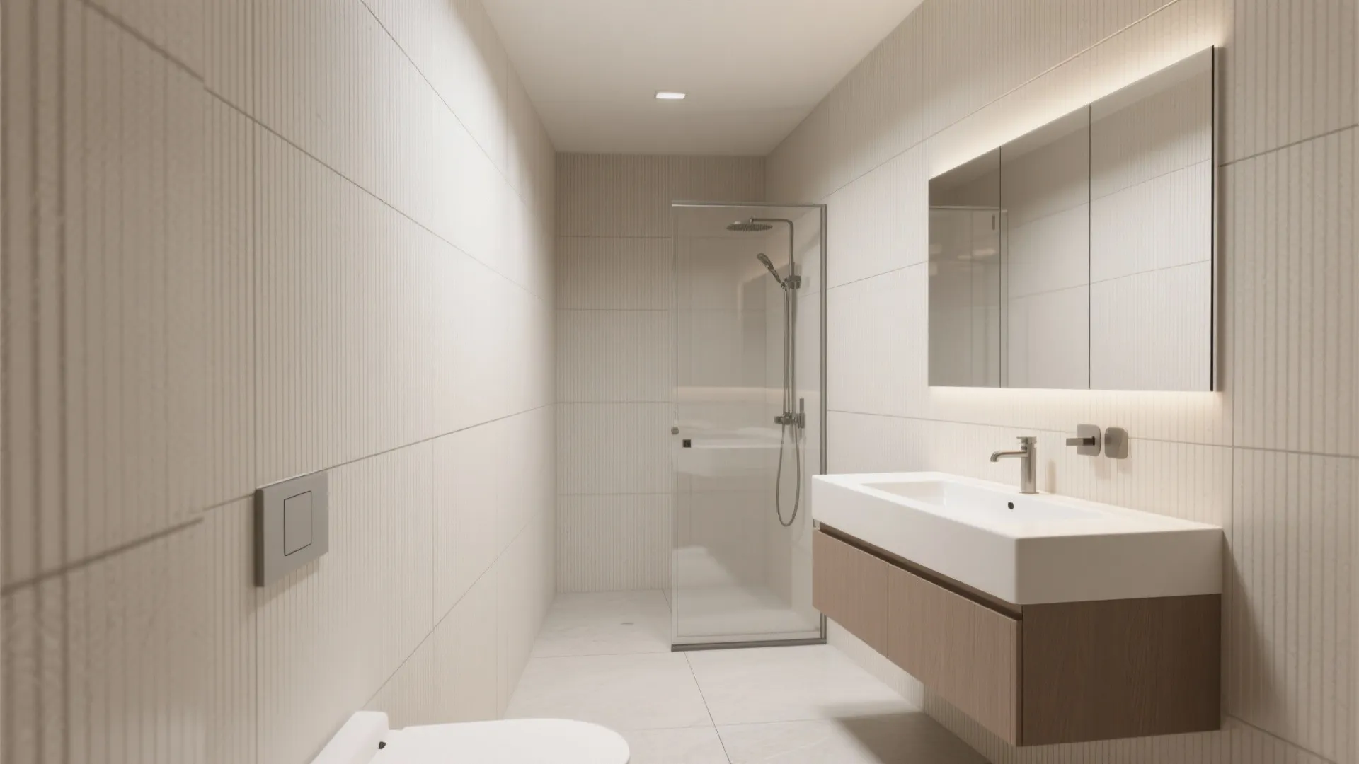 Large-Format Porcelain with Linear Texture