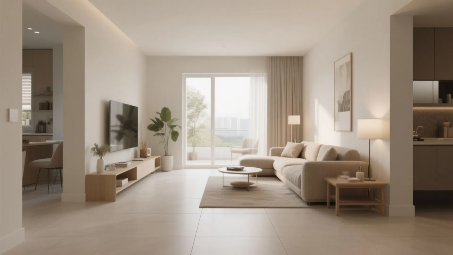 1. Minimalist Large-Format Porcelain