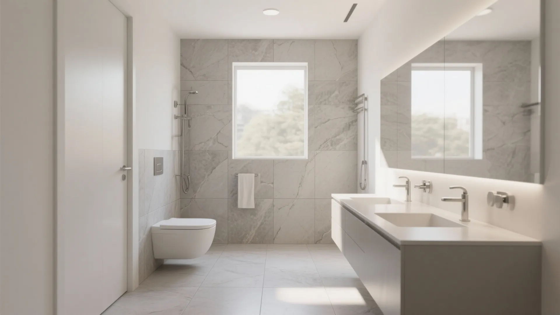 4. Large Format Porcelain Tiles