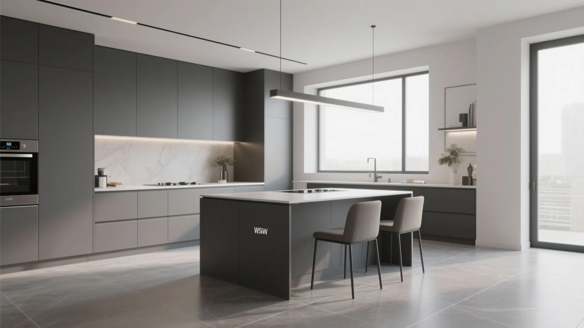 2. Large-Format Porcelain Tiles