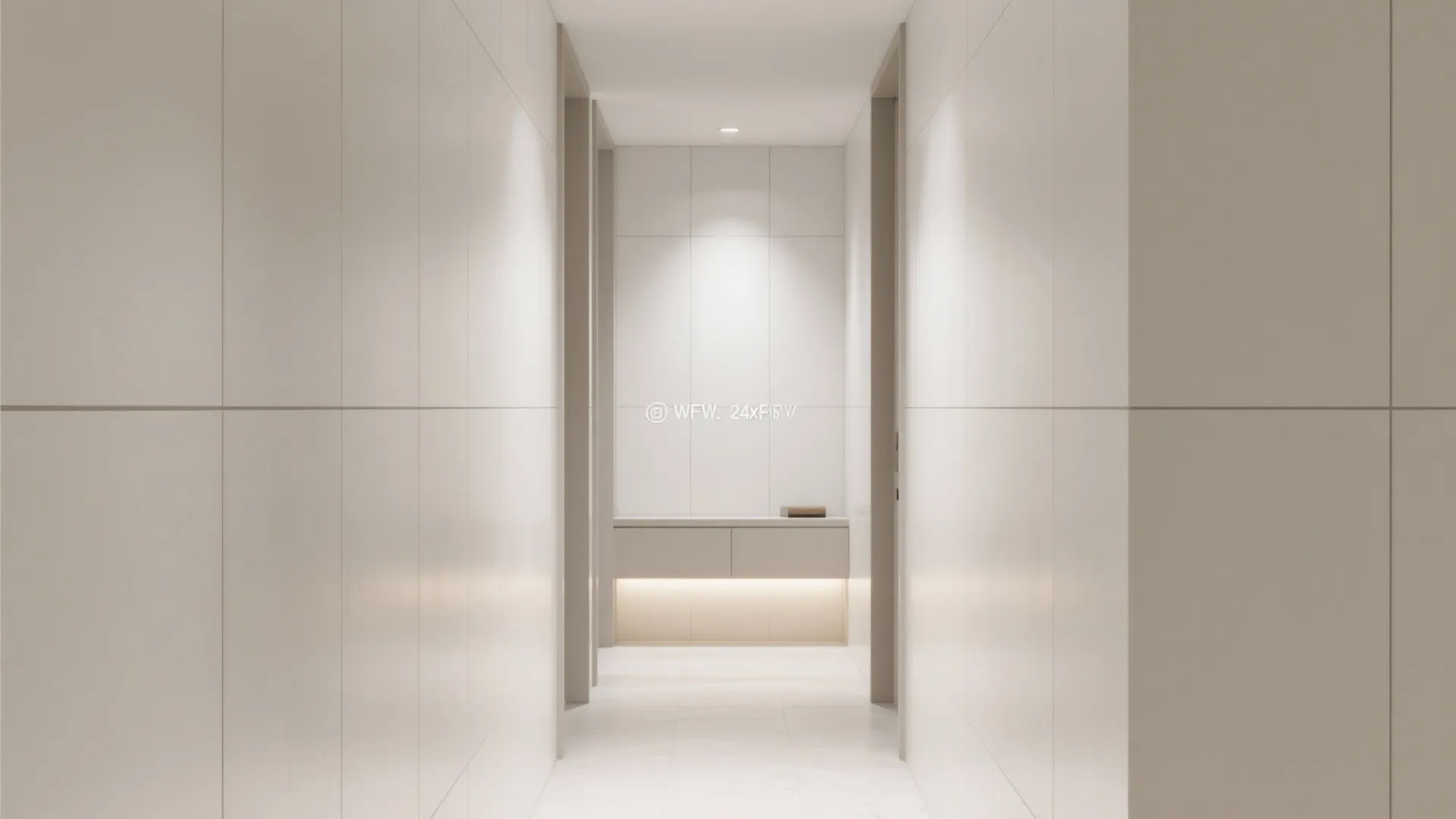 Minimalist Large-Format Porcelain for a Calm Hall