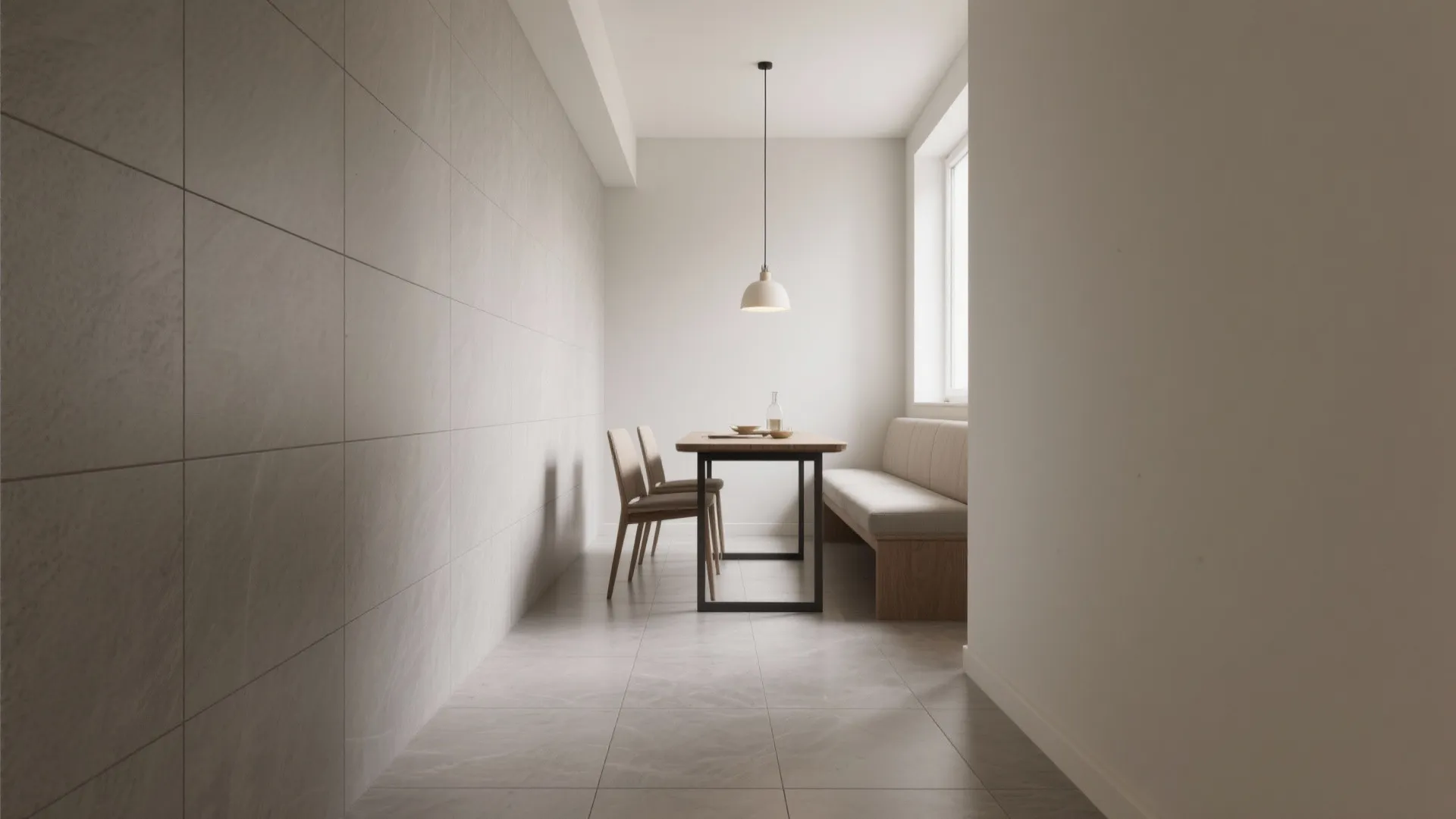 Large-format porcelain for a seamless look