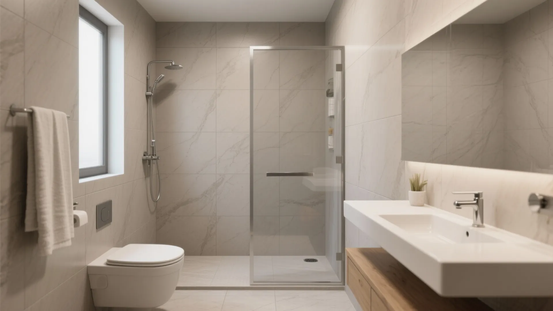 Large-Format Porcelain for a Minimal, Seamless Look