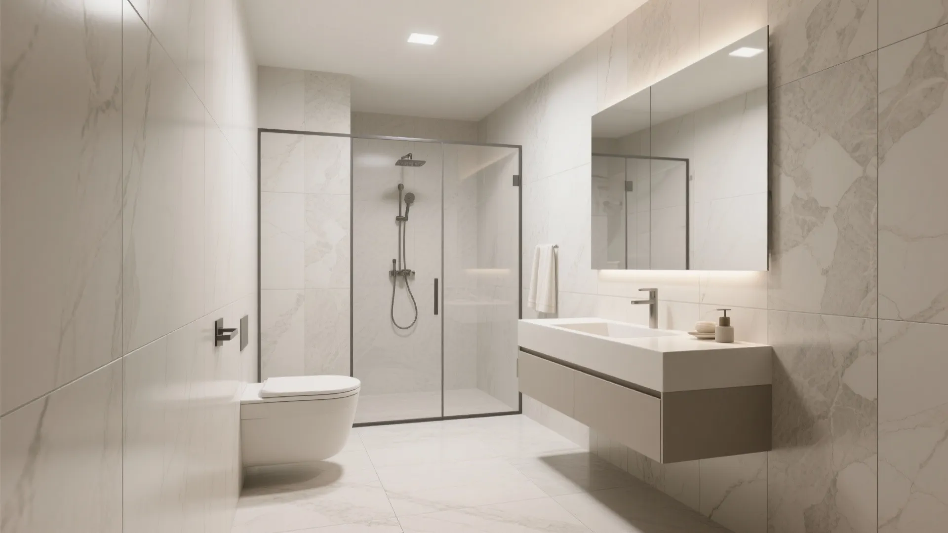 Large-format modular porcelain for a seamless look