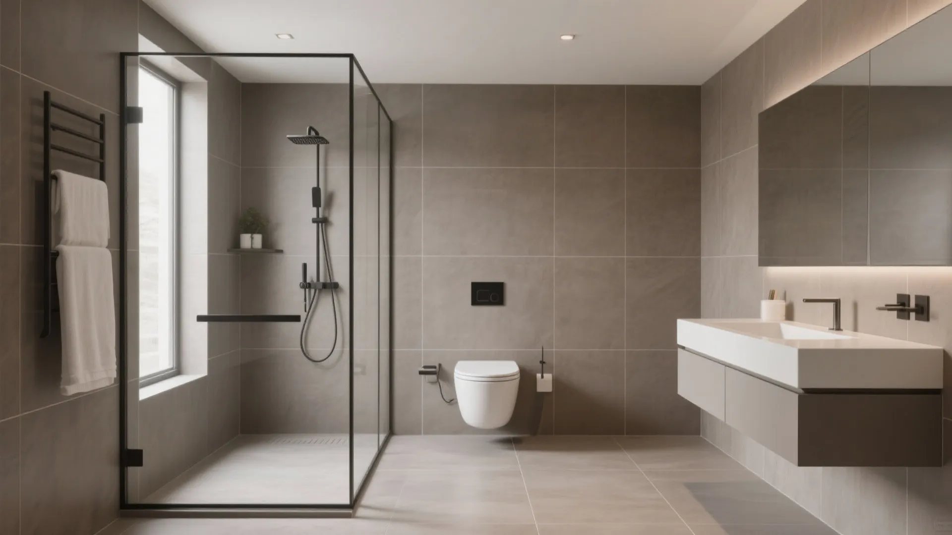 Large-format porcelain for fewer seams