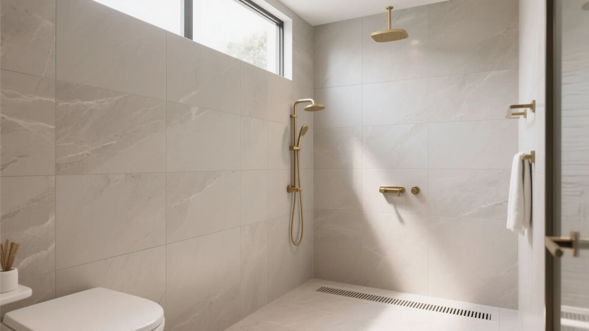 Large-format porcelain for fewer grout lines