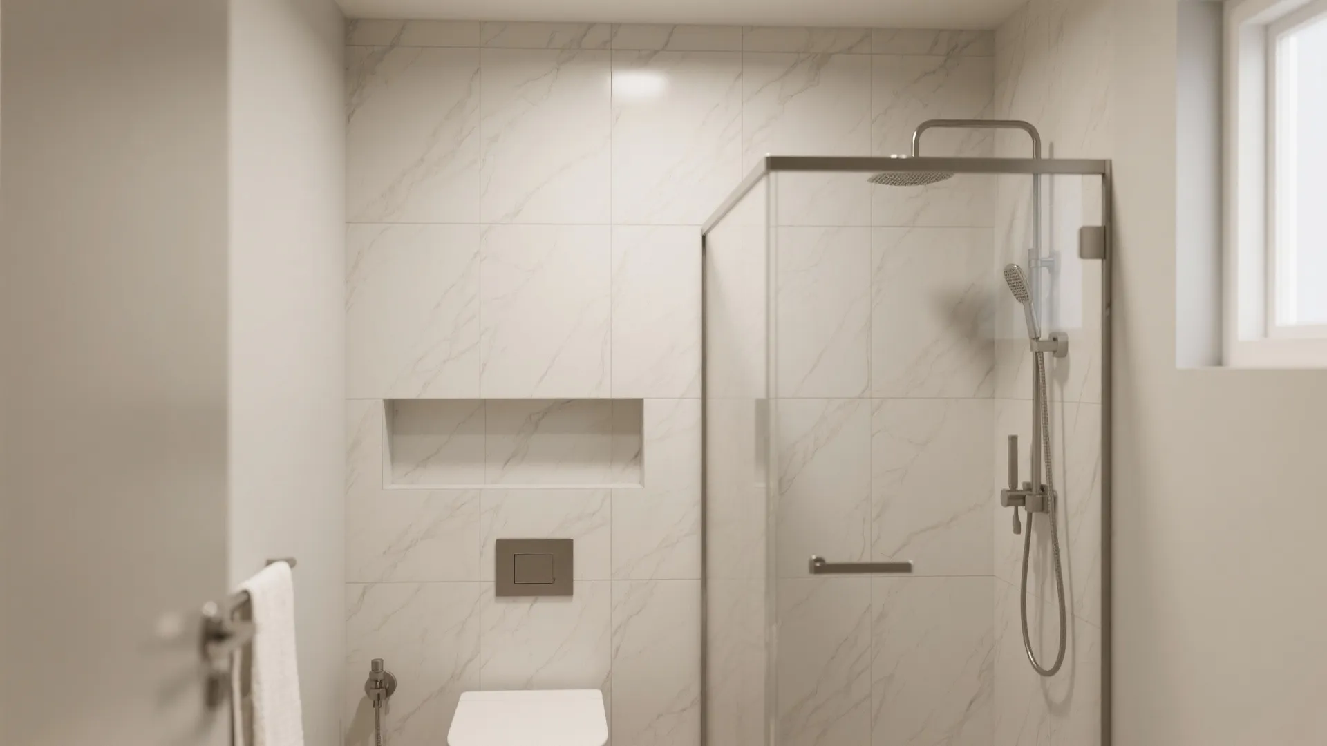 2) Large-Format Porcelain to Minimize Grout