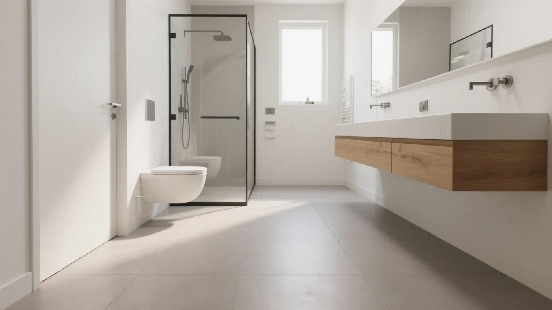 Large-format porcelain for a seamless, bigger-feel floor