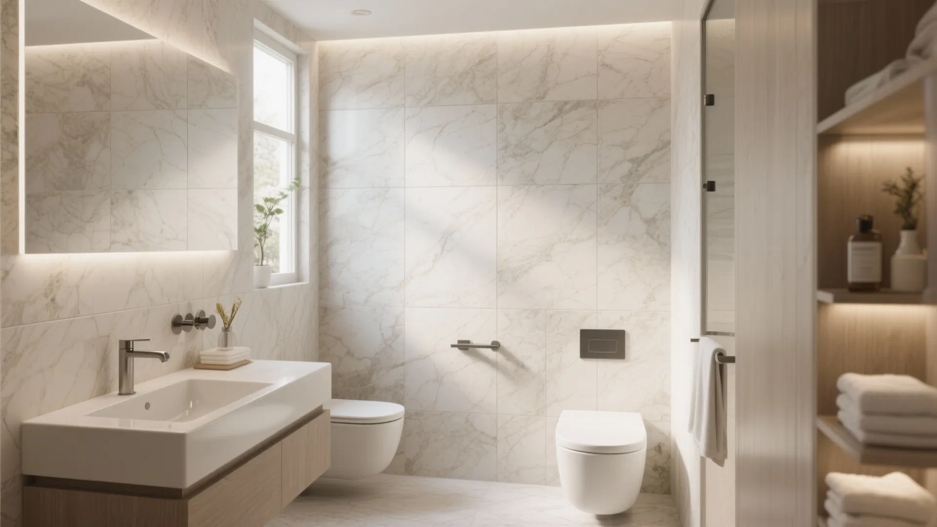 4. Large Format Porcelain Tiles